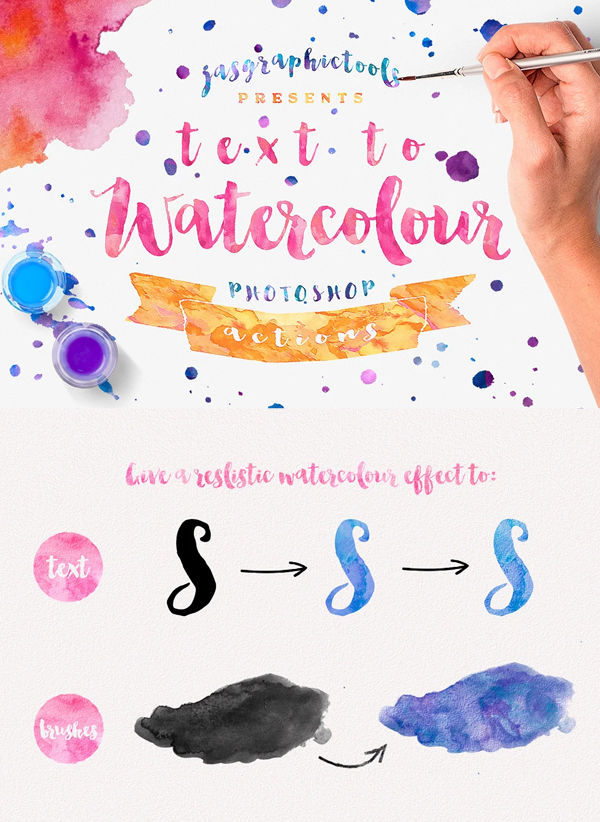 Text To Watercolour Actions