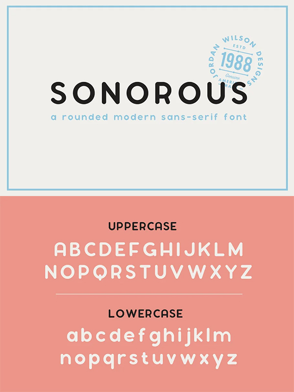Sonorous Rounded Font
