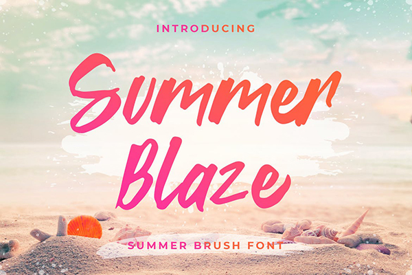 Summer Blaze Brush Font