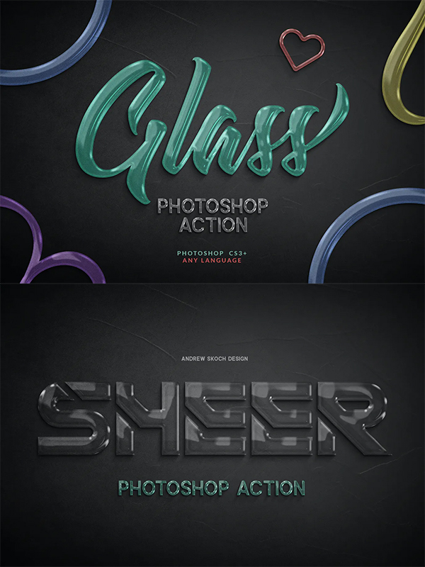 Glass Photoshop Action