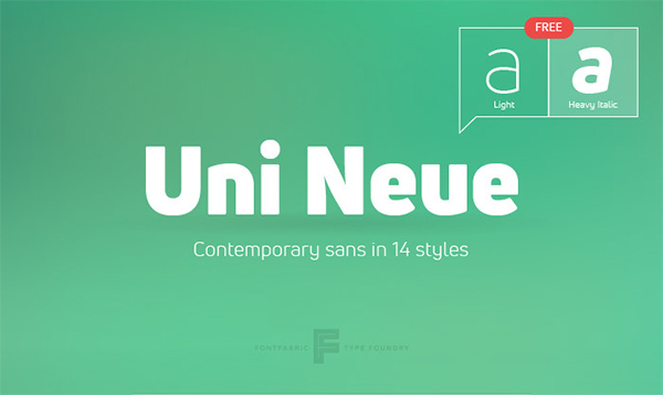 Uni Neue Free Font