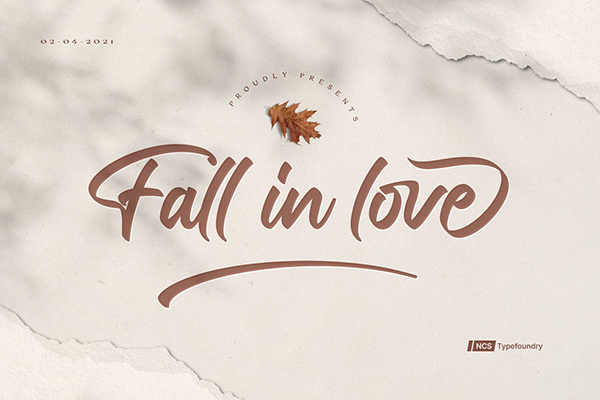 Fall in love Script Free Font