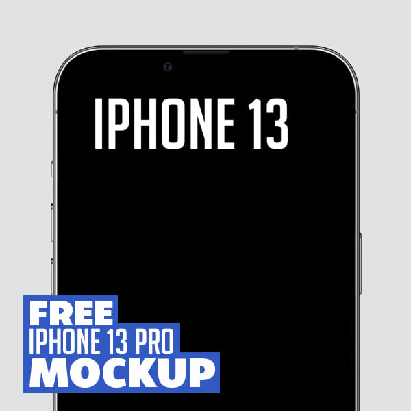 Free iPhone 13 Pro Mockup PSD