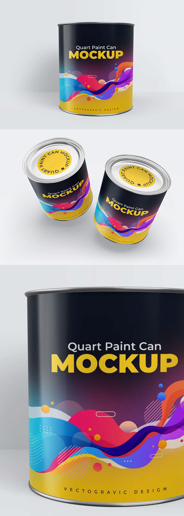 Free Quart Paint Can Mockups