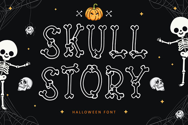 Skull Story Halloween Font