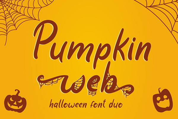Pumpkin Web Halloween Font