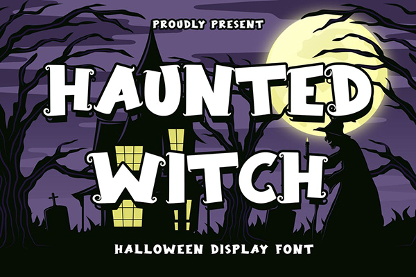 HauntedWitch Halloween Display Font