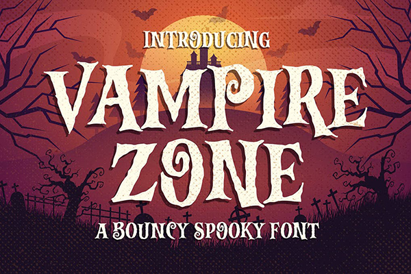 Vampire Zone a Horror Spooky Font