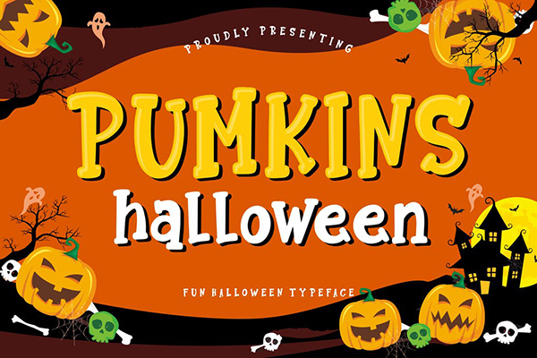 Pumkins Halloween Advertisement Font