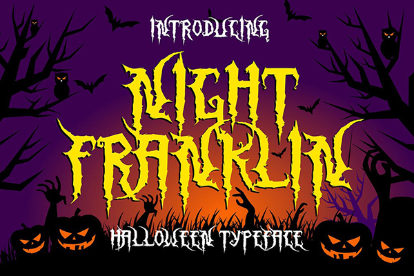 Night Franklin Unique Halloween Font