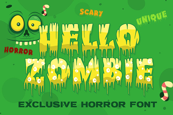 Hello Zombie Horror Font