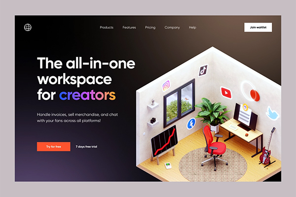 Creative Landing Page Design Examples - 4