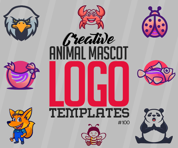 Creative Animal Mascot Logo Templates Design (27 Logos)