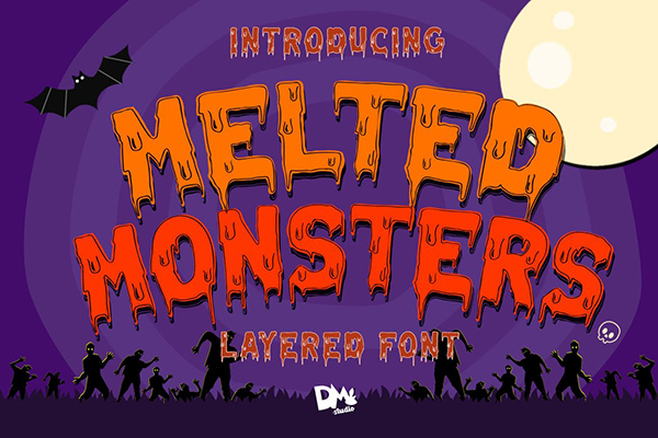 Melted Monster Halloween Free Font
