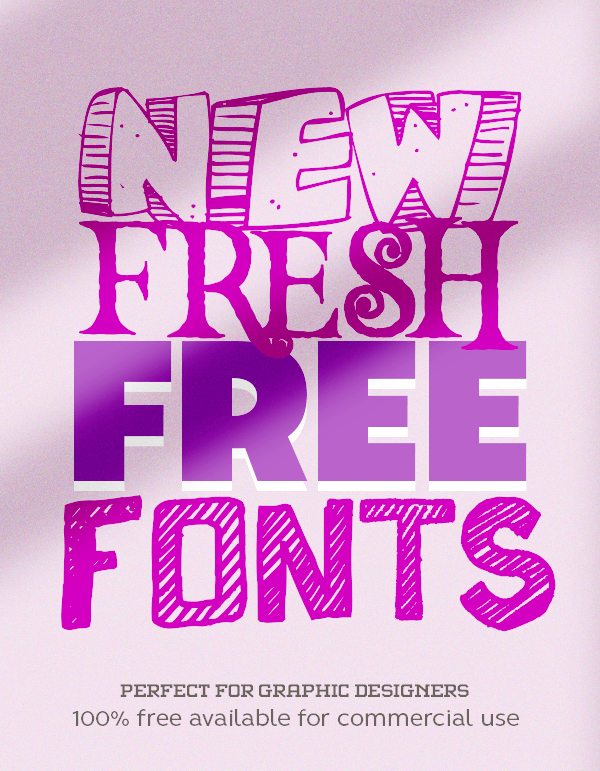 20 New Fresh Free Fonts For Graphic Designers