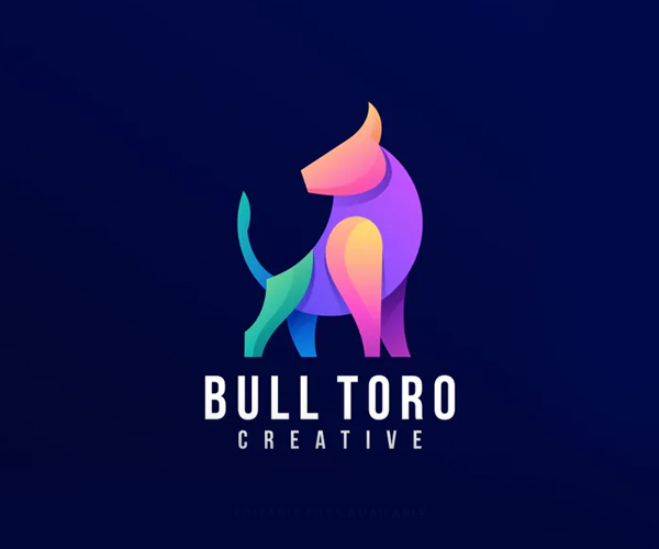Bull Gradient Colorful Logo