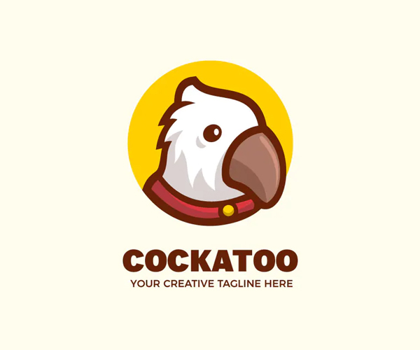 Cute Cockatoo Bird Logo