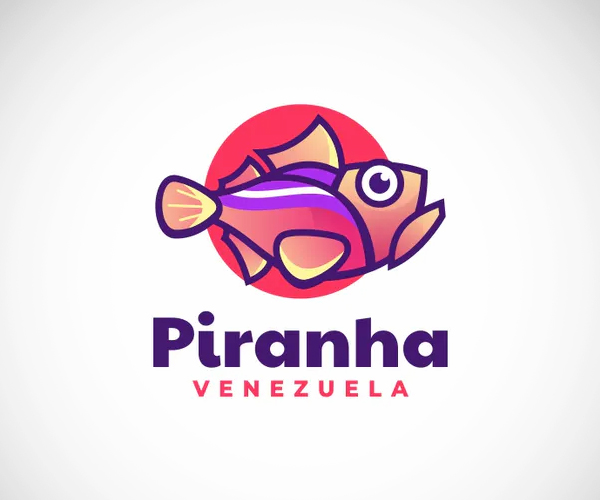 Piranha Color Mascot Logo