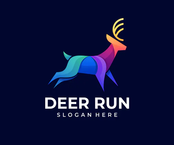 Deer Gradient Colorful Logo