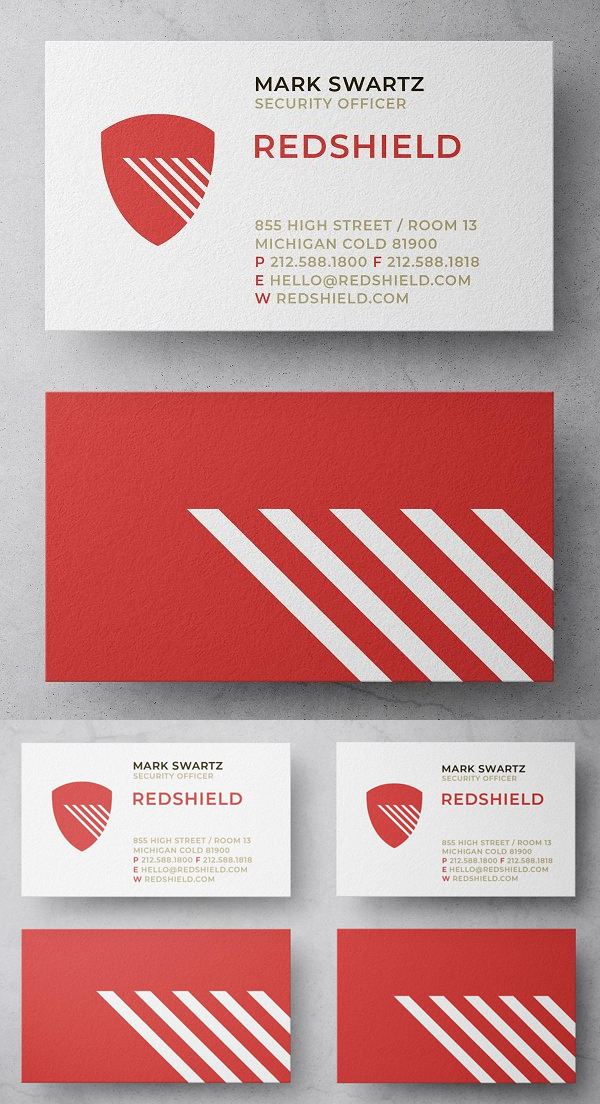 Red Shield Security Business Card