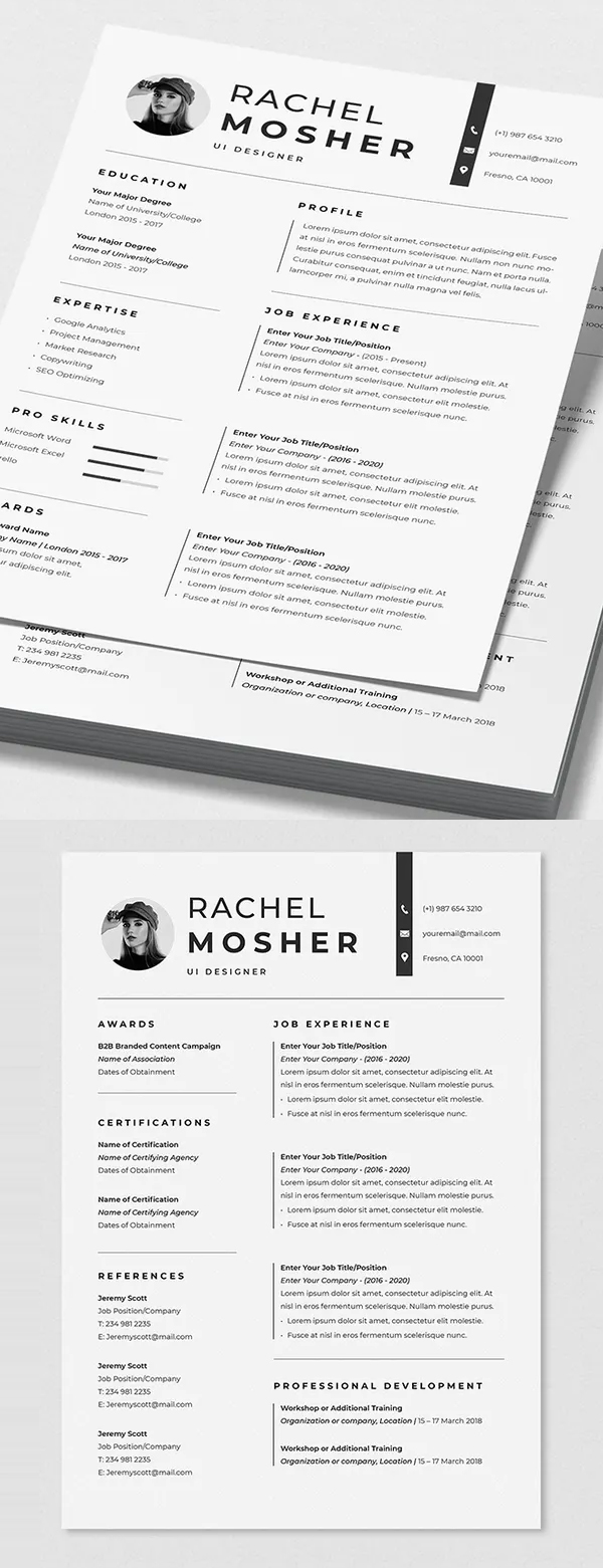 CV Resume Template (3 Pages)