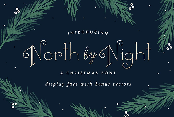 North by Night Christmas Font