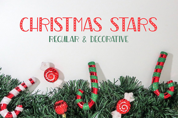 Christmas Stars Decorative Font
