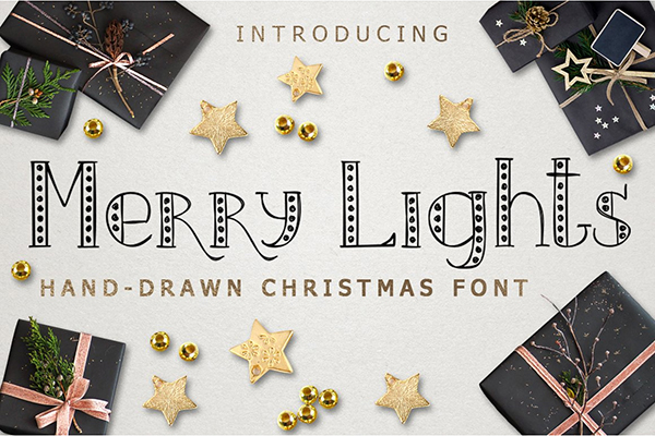 Merry Light Christmas Font