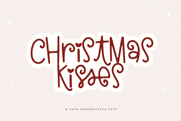 Christmas Kisses Fun Holiday Font
