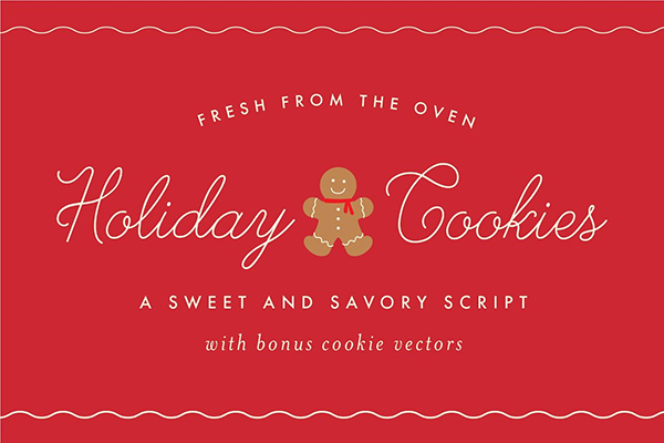 Holiday Cookies A Christmas Script Font