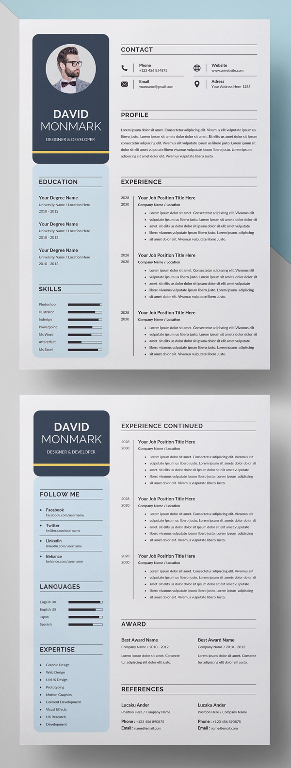 Clean, Modern and Professional Resume