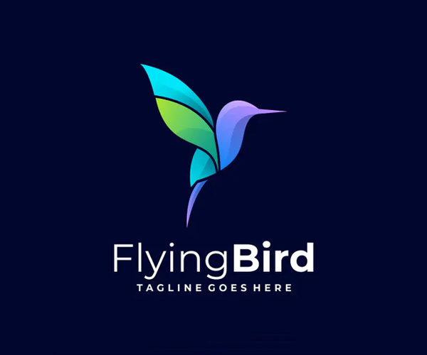 Flying Bird Gradient Logo