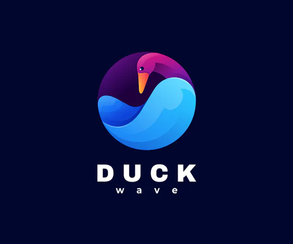 Duck Gradient Colorful Logo