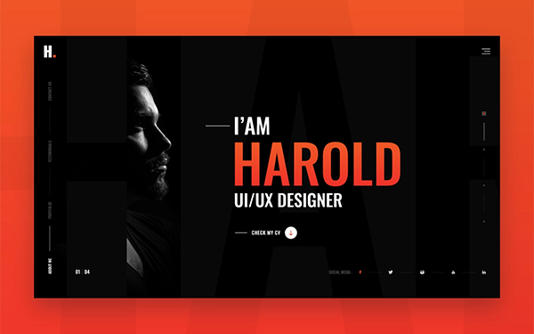 Harold Personal Portfolio Creative Landing Page