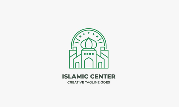 Mosque Islamic Center Vintage Minimalist Logo