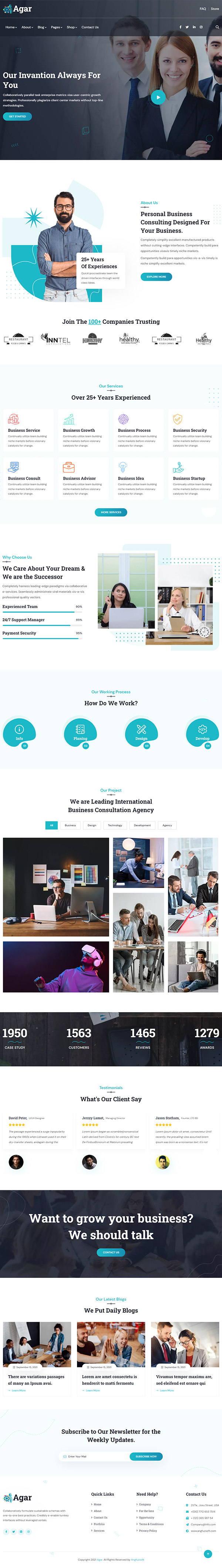 Agar - Multipurpose Business & Consulting WordPress Theme