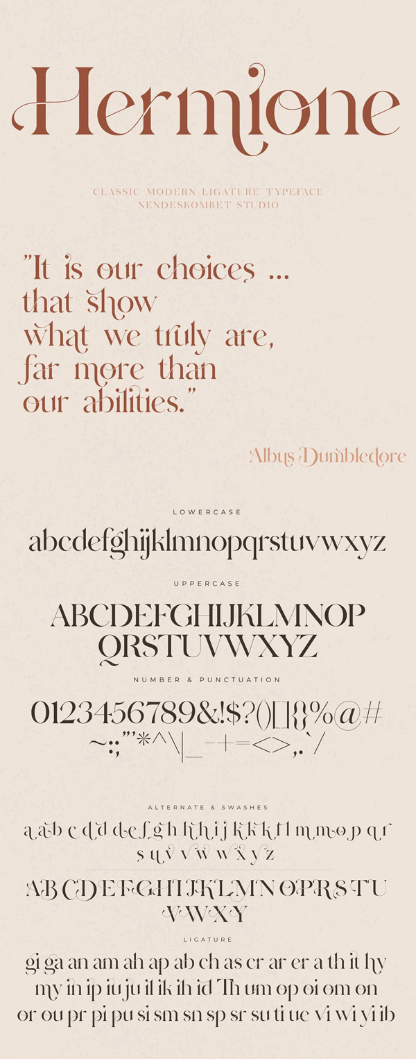 Hermione Classic-Modern Typeface