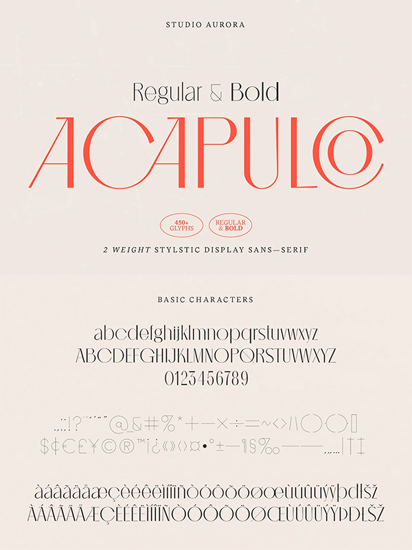 Acapulco Stylish Sophisticated Font