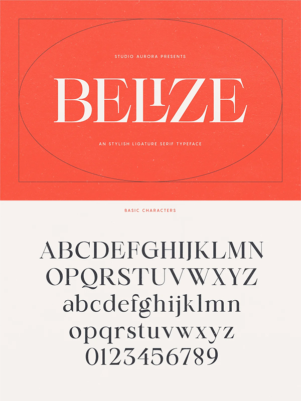 Belize Stylish Ligature Serif Font