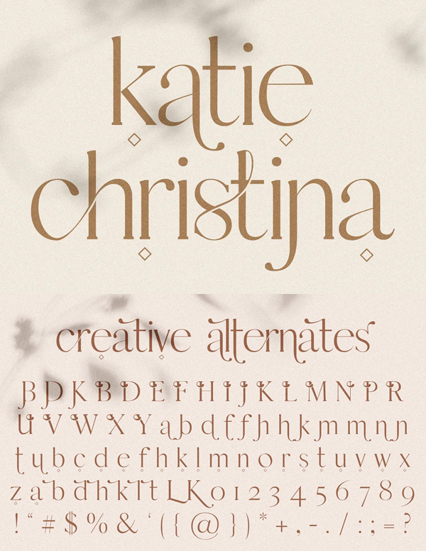 Stylish Ligature Serif Font