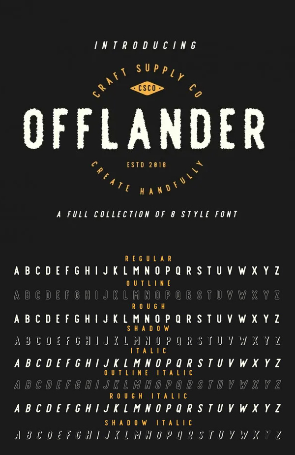 Offlander Rough Vintage Font - Free Font