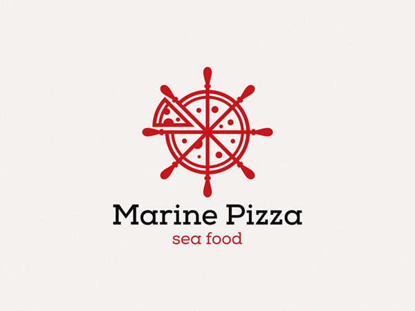 Marine Pizza Logo Design