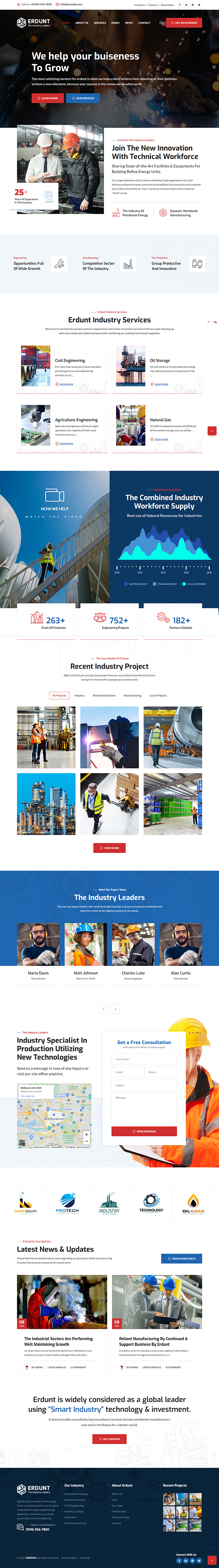 Erdunt - Industrial Business WordPress Theme