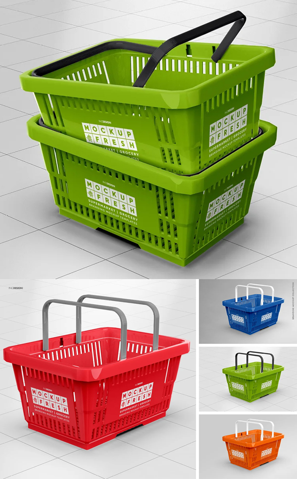 Shopping Basket Branding Mockup