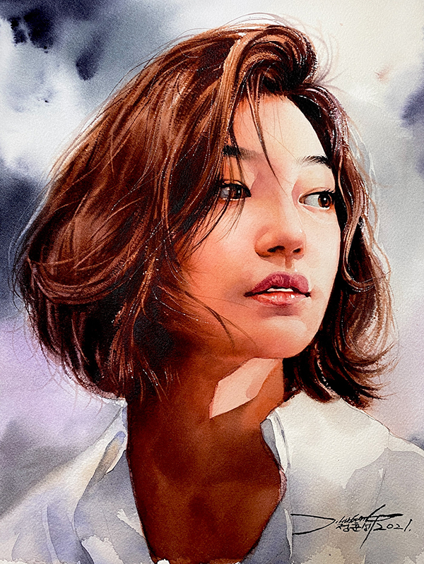 Amazing Watercolor Portrait Paintings By Jung hun-sung - 1