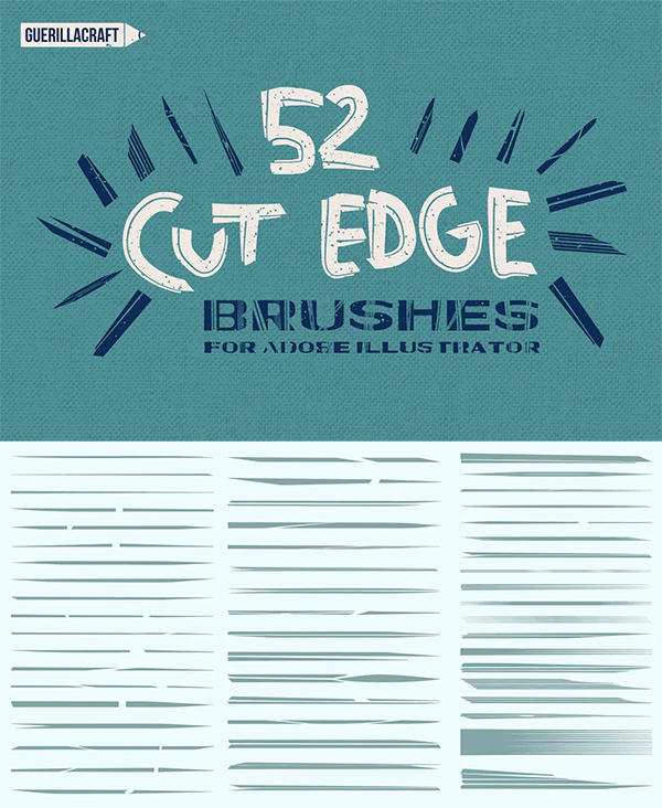 Cut Edge Brushes for Adobe Illustrator