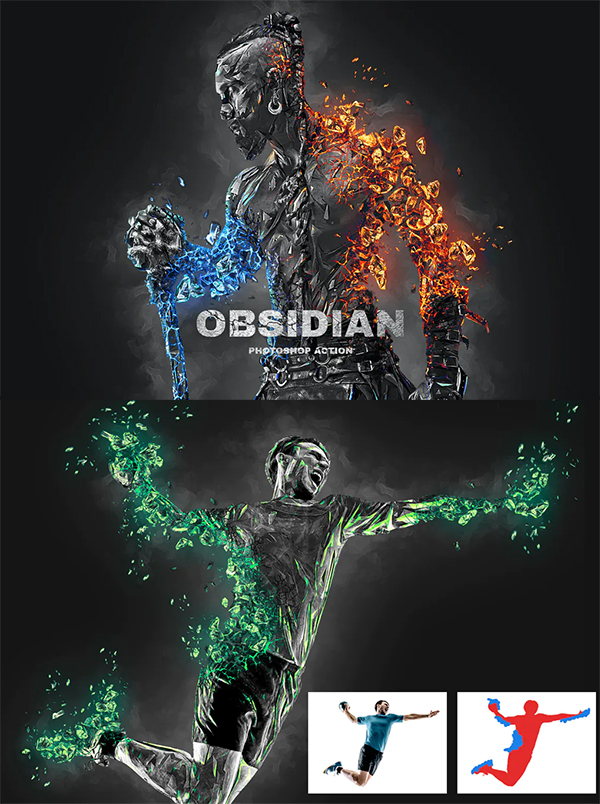 Obsidian Photoshop Action