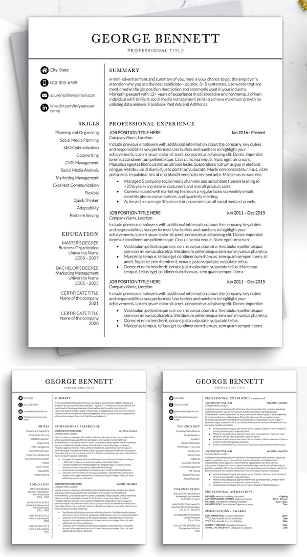 Management Resume Template Word