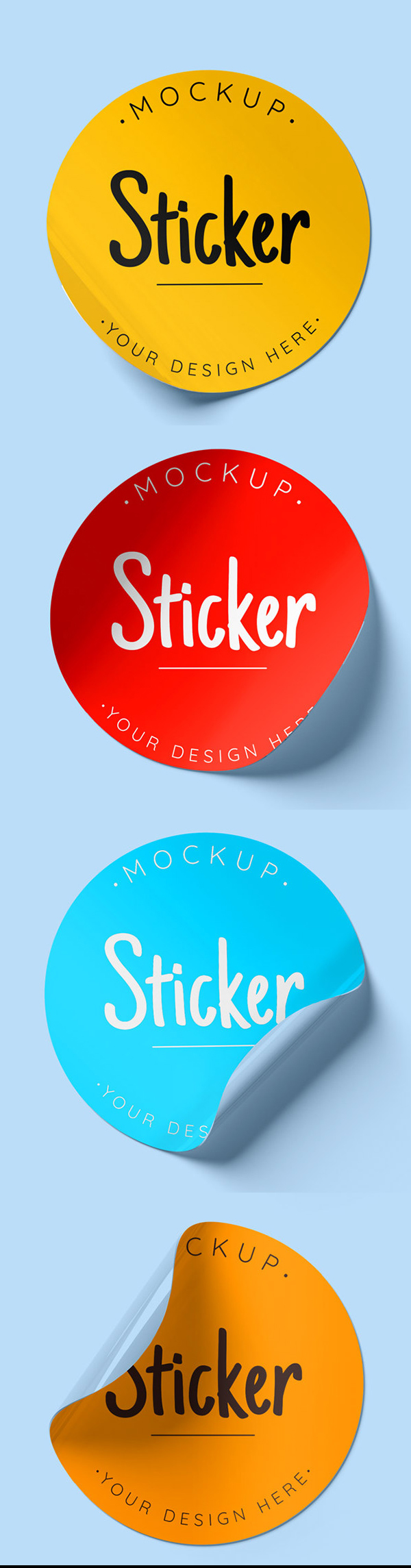 Free Sticker Mockup PSD