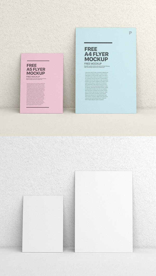 Free A5 and A4 Flyer Mockup